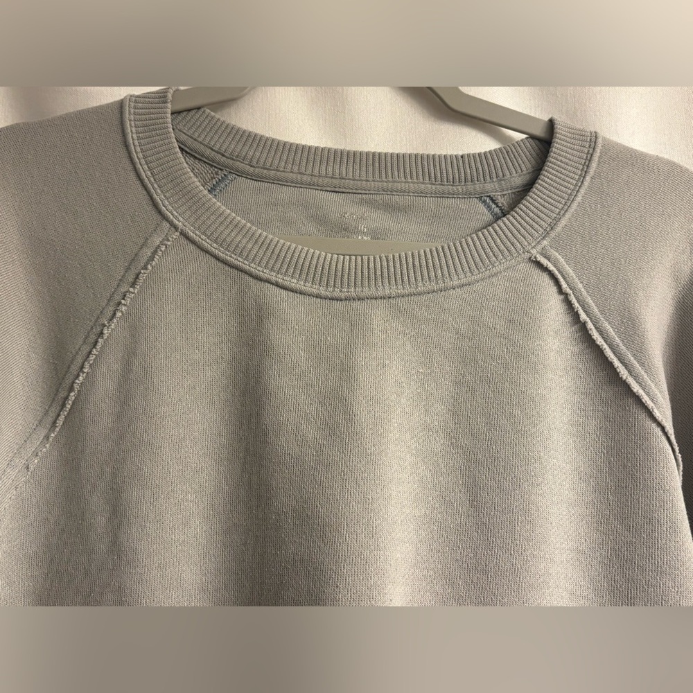 Light Blue Aerie Long-Sleeve Sweatshirt - Picture 3 of 3